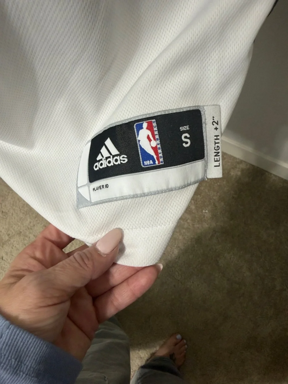 adidas Brooklyn White and Black NBA Jersey
